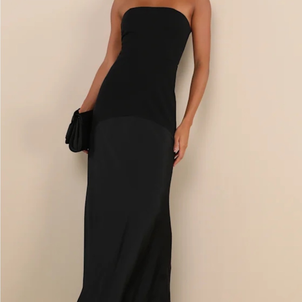 NWT lulus black drop waist dress